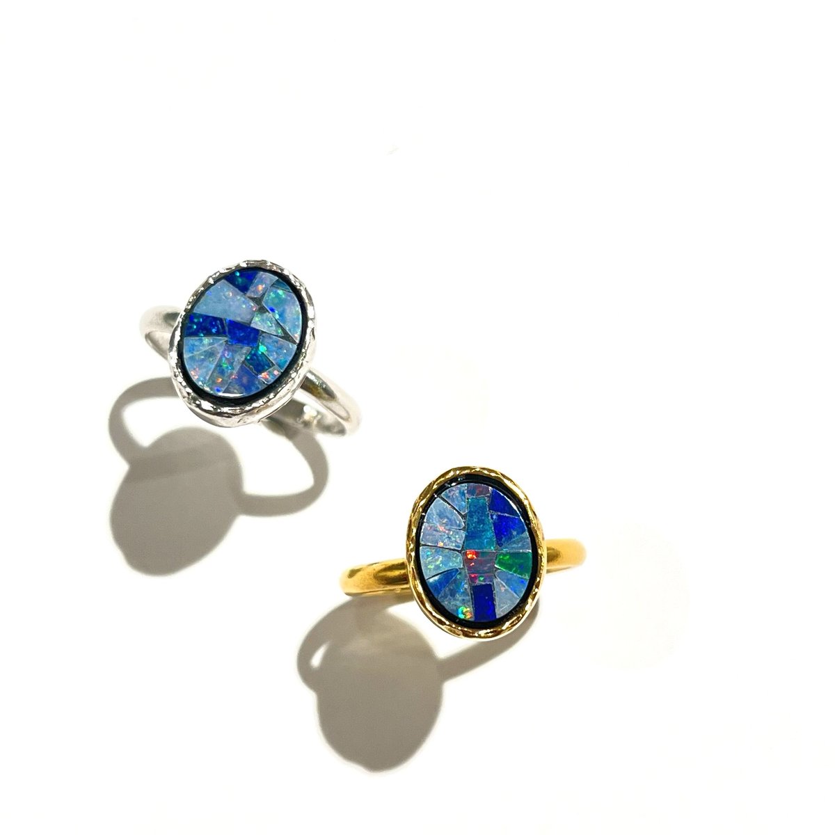 Mosaic opal ring | nananbijouxxx