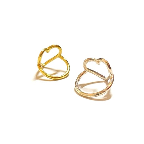【受注生産】Neo open heart ring 石あり
