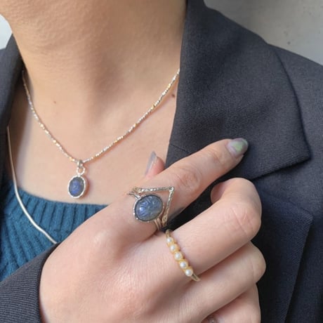 Carving labradorite charm