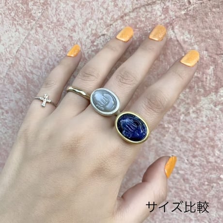 【受注商品】Handshake cameo ring (レギュラーサイズ/Lサイズ)