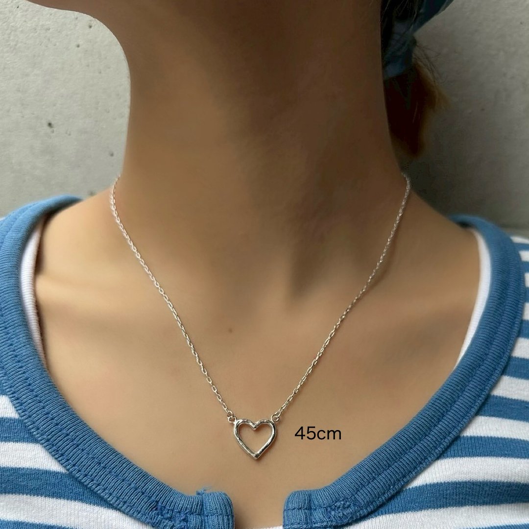 ハートちゃん Open heart necklace〈Small〉 | nananbijouxxx