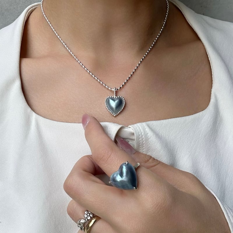 Heart Pearl Charm | nananbijouxxx