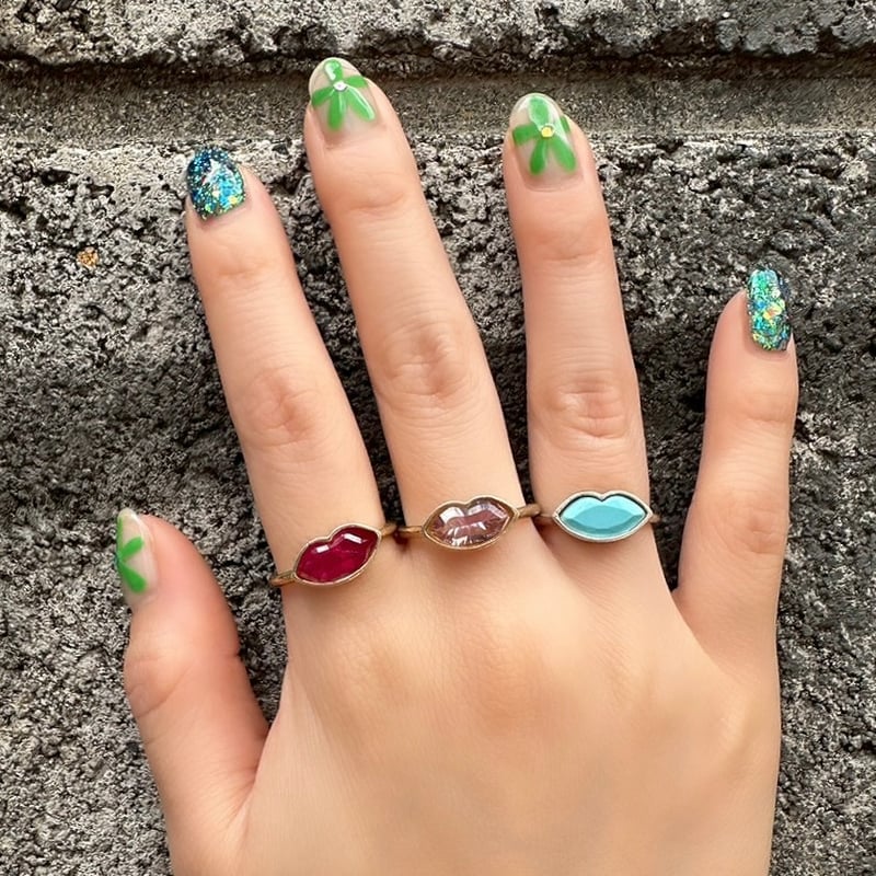 Lumignon スエードビジューワンピース ルミニョン 水色 Lumignon original ♥ スエードビジューワンピース【ブルー】 Lumignon