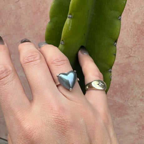 【受注生産】Heart Pearl Ring（ツメ）