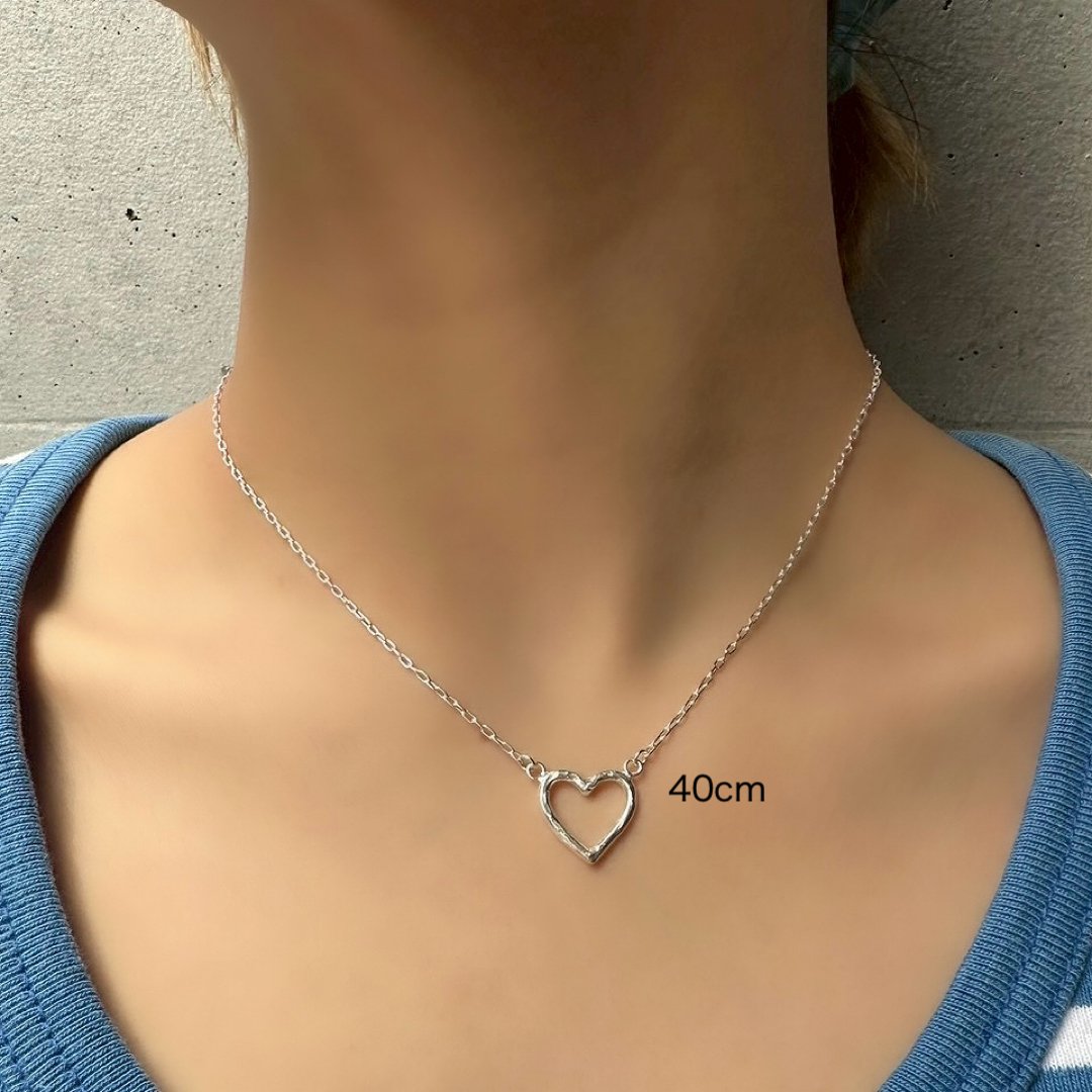 Open heart necklace〈Small〉 | nananbijouxxx