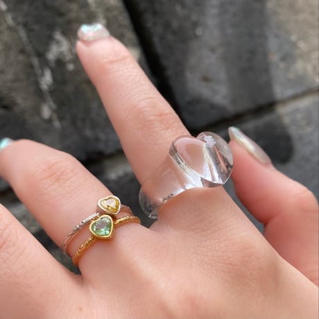 Himalayan Quartz Heart ring