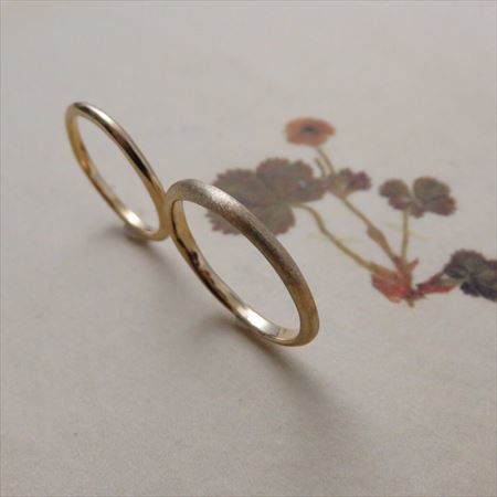 K18マット加工風シンプルリング　ツブツブ　11号　美品　1572K2502 K18マット加工風シンプルリング ツブツブ 11号 美品 1572K2502