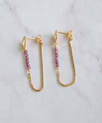 【耳飾り展 期間限定商品】satela ガーネットのピアス mks-26-24