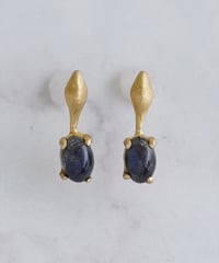 【耳飾り展 期間限定商品】satela ラブラドライトのピアスorイヤリング mks-26-20