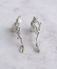 【耳飾り展 期間限定商品】satela 増殖×グリーンアパタイトのピアスorイヤリング mks-26-32
