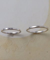 結婚指輪　MJ-1212s ダイヤ３石 と MJ-1212