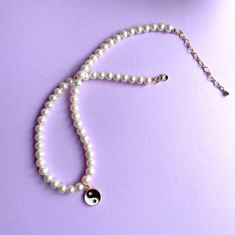 YinYang Choker☆White Perl