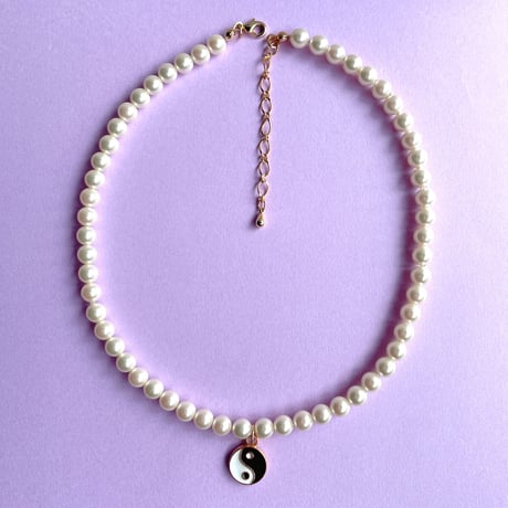 YinYang Choker☆White Perl