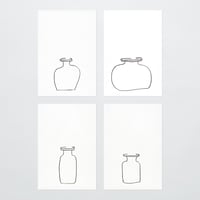 YOKO ANDERSSON YAMANO & PAPIER LABO.〈GLASS BOTTLE CARD〉（4PCS）