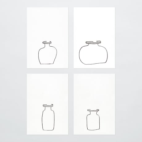 YOKO ANDERSSON YAMANO & PAPIER LABO.〈GLASS BOTTLE CARD〉（4PCS）