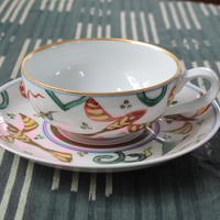 痴陶人（伊万里陶苑） 錦茄子絵高台皿 | 肥前陶磁ギャラリー妻傳