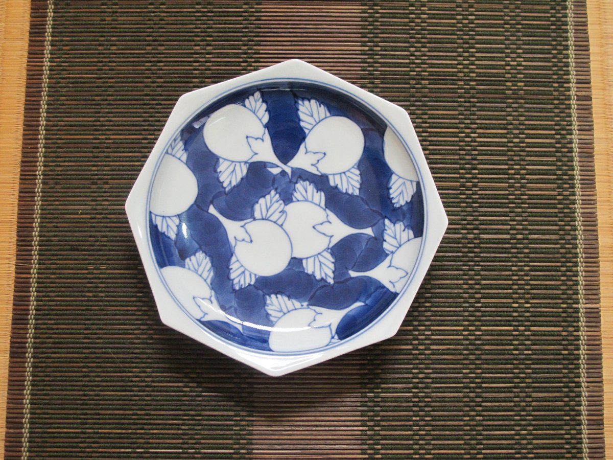 有田焼・しん窯(青花)・匠シリーズ・濃茄子八角皿 | 肥前陶磁 有田焼・しん窯(青花)・匠シリーズ・濃茄子八角皿 | 肥前陶磁