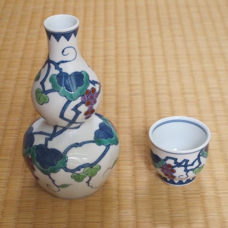 舘林喜助　染付葡萄絵　花瓶 舘林喜助 | STORES