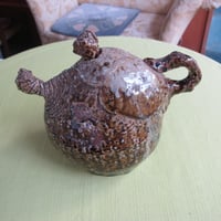 喜多窯 浜崎節生 【雷】／唐津 雷神像 置物／共箱／細密細工 大作！ 唐津・浜崎節生・雷神像 | 肥前陶磁ギャラリー妻傳 gallery tsumaden