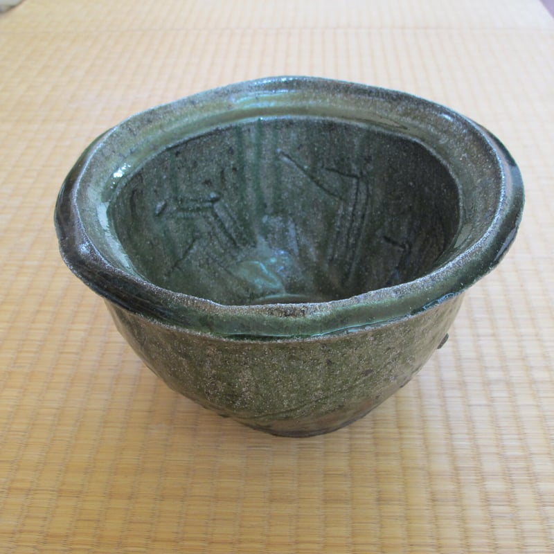 喜多窯 浜崎節生 【雷】／唐津 雷神像 置物／共箱／細密細工 大作！ 喜多窯・浜崎節生：佐賀県唐津市相知の佐里温泉近く。雷神像など