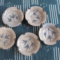 唐津焼 三玄窯 中里重利作 絵唐津 向付 五客 共布共箱 M R5859B 唐津焼