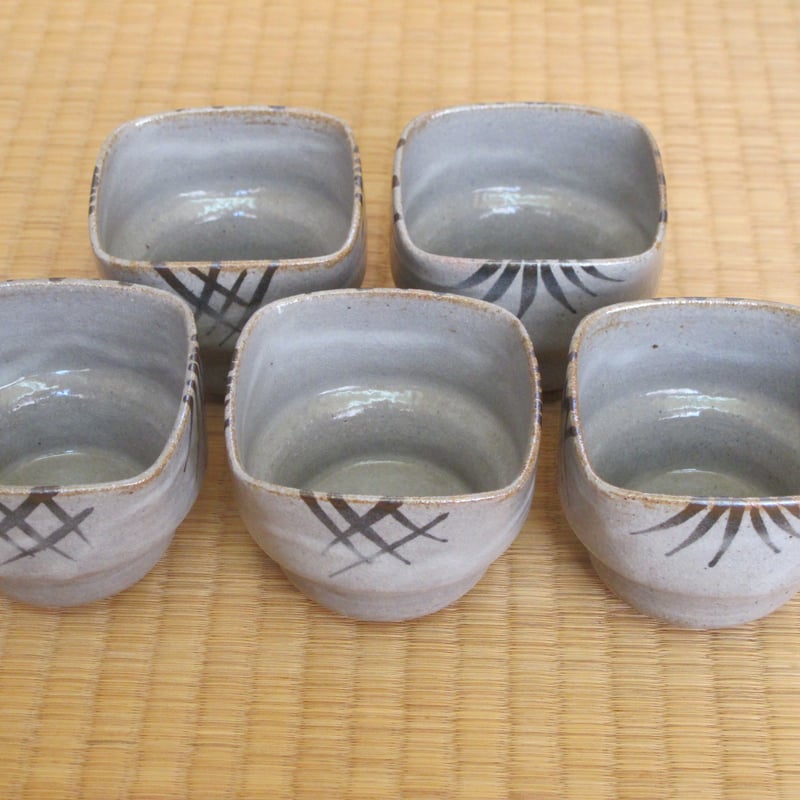 唐津焼三玄窯菱形向付揃い（5個セット） | 肥前陶磁ギャラリー妻傳