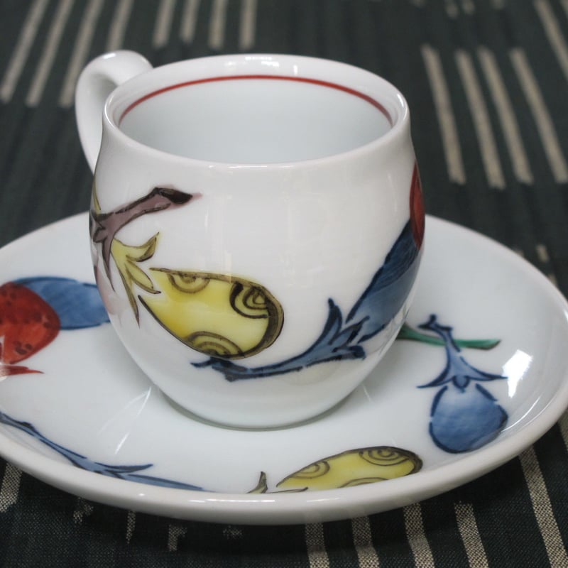 痴陶人（伊万里陶苑）茄子珈琲碗皿 | 肥前陶磁ギャラリー妻傳 gallery