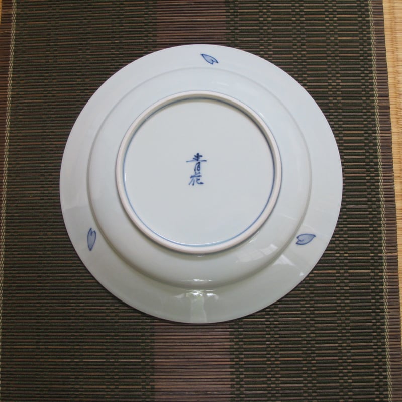 有田焼・しん窯(青花)・藤井陽滋・花濃甲型7寸スープ皿 有田焼・しん窯(青花)・藤井陽滋・花濃甲型7寸スープ皿