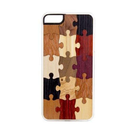 !![CARVED]iPhone5 Wood +clear Case Random Puzzle