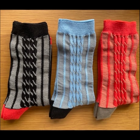 CABLE STRIPE SOCKS Lady's　　　　　　＝New colors＝