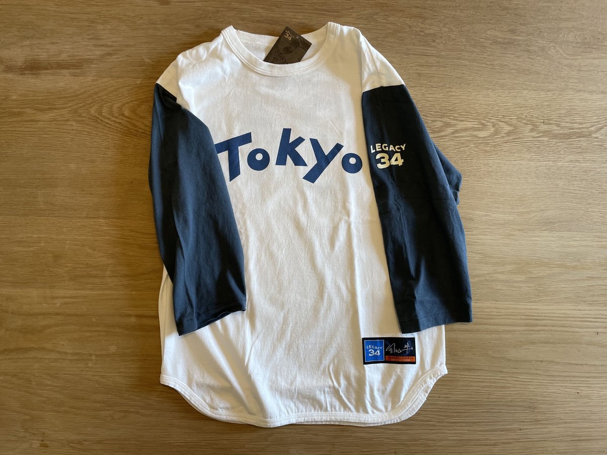 国鉄スワローズ金田正一投手 Tokyo #34 7部袖スリーブ ホワイト