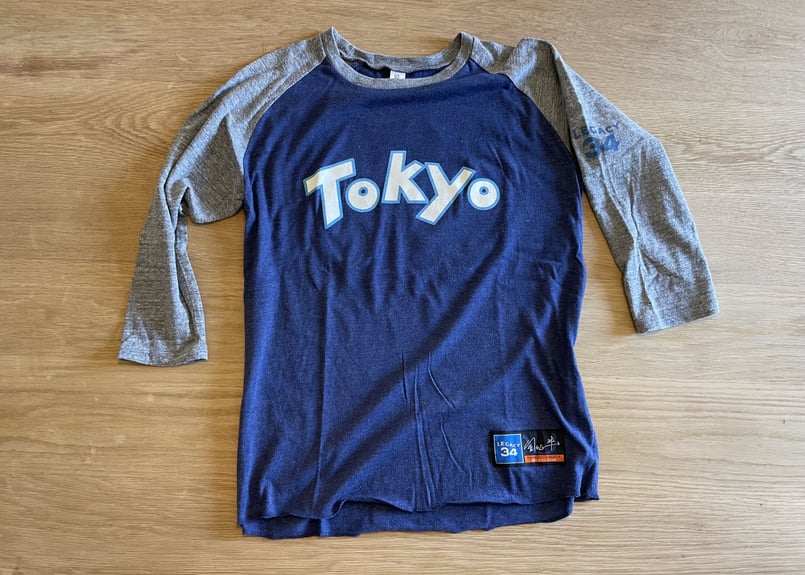 国鉄スワローズ金田正一投手!Tokyo #34 ラグランスリーブ7部袖 国鉄スワローズ金田正一投手!Tokyo #34 ラグランスリーブ7部袖