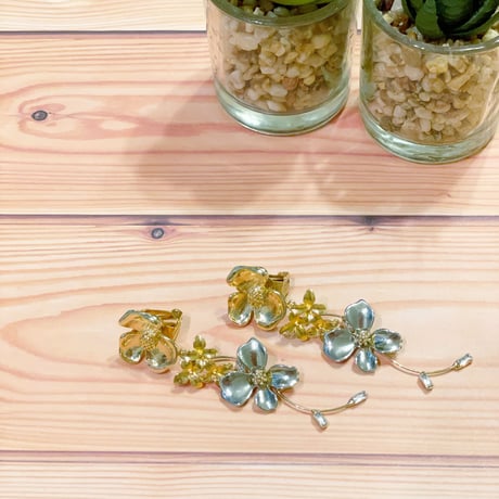 Mois ハンドメイド hyderangea イヤリング ハワイアンジュエリー イヤリング ピアス[品番：MLOA0001694