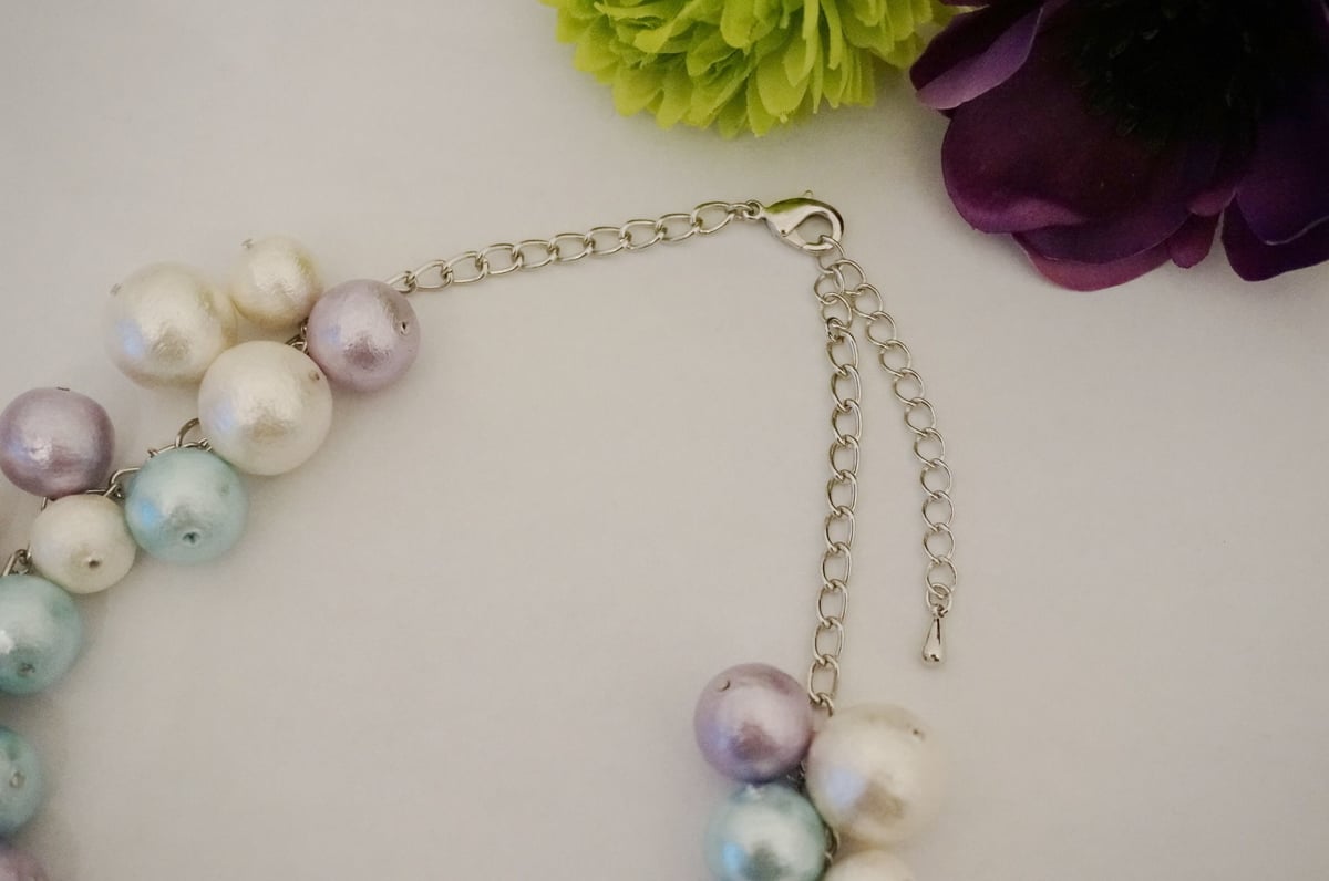 phiten ファイテン レディースコットンパール ネックレス コットン