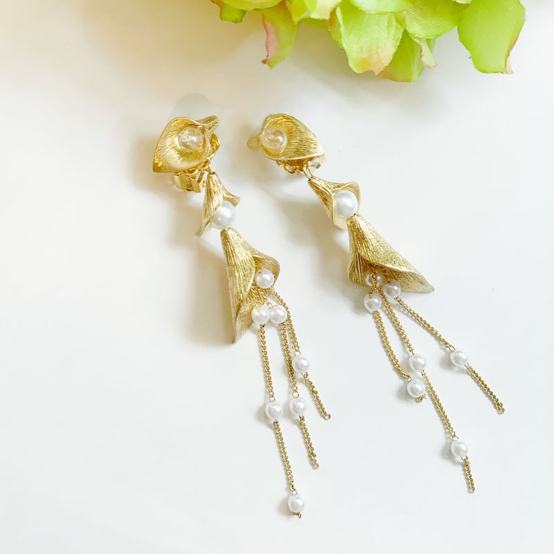 カラーロングイヤリング/ピアス | Hydrangea.