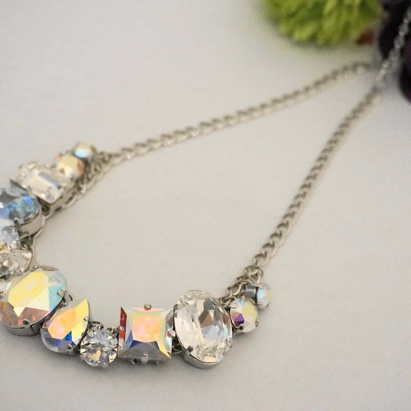 クリアオパールビジューネックレス | Hydrangea.