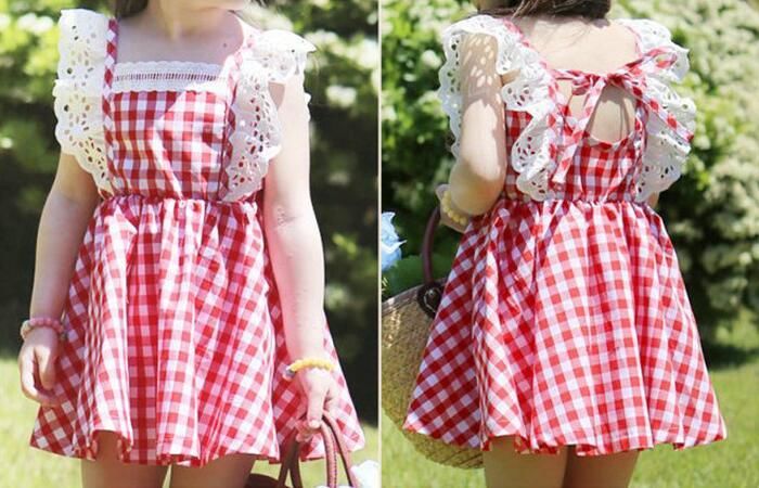 マルジェラ　ギンガムチェック　フリルワンピース ギンガムチェックレースフリルワンピース | Hydrangea.