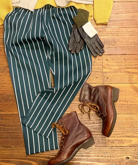 "COOKMAN" Chef Pants[Pin Stripe/Dk.Green]