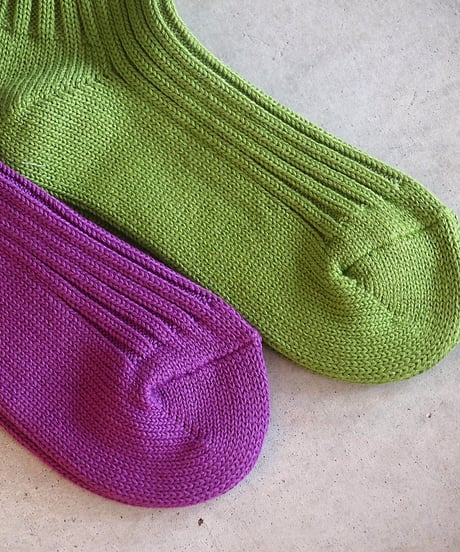 "SHOWATABE ORGANIC" Organic Ribbed Socks/Long