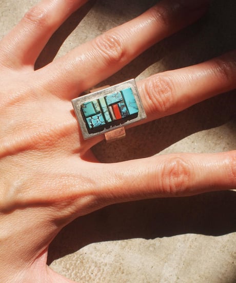 "NAVAJO JEWELRY"Rectangle Ring