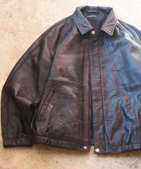 "MODEM DESIGN"Reproduct Leather Blouson