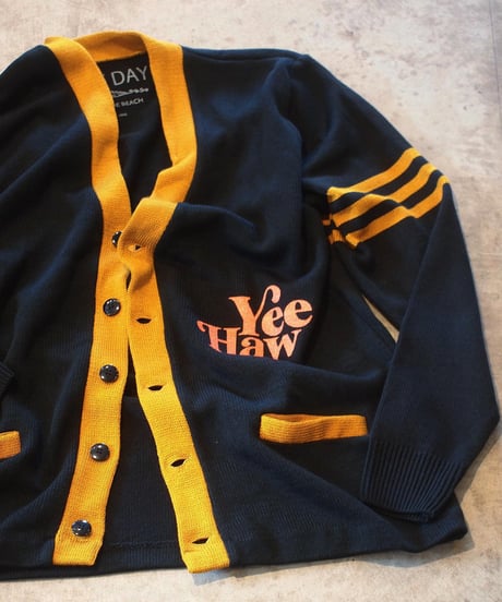 "THE DAY ON THE BEACH" Lettered Cardigan