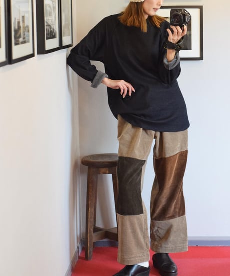 "SUNNY SIDE UP" Knee Sand Corduroy Pants