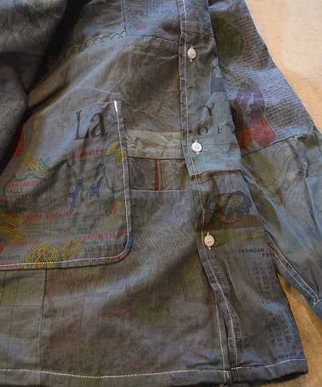 "Mr Remake man"Used Tapestry Remake Shirts[Size:3(L)]