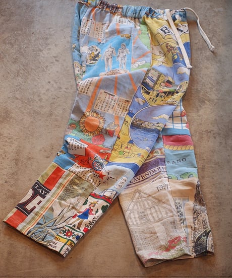 "Mr.RemakeMan."Vintage Tapestry Remake Easy Pants.③[Size:2(M)]