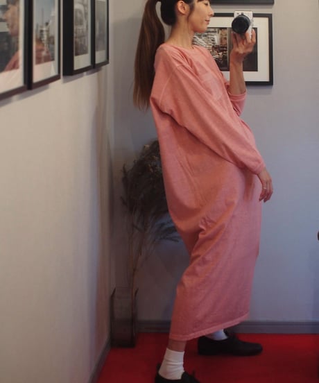 "GOOD ON" L/S POCKET TEE MAXI ONE PIECE