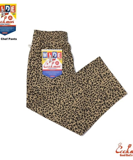 "COOKMAN" Wide Chef Pants[Leopard]