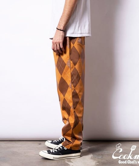 "COOKMAN" Chef Pants[Argyle Brown]