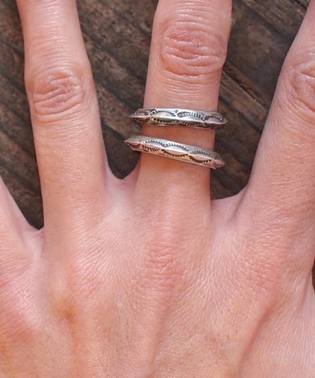 再入荷！"NAVAJO Jewelry"Stampwork Triangle Ring
