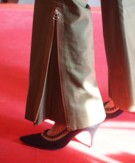 "RUMBLE RED"Military Flare Pants